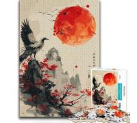 1000 Piece Jigsaw Puzzles for Adults Jigsaw Phoenix Looking at The Sun Brainteaser Family Games Wall Decoration Gifts Ideas (38x52cm)