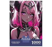1000 Piece Jigsaw Puzzles for Adults Jigsaw Pink-Haired Anime Angel Puzzles for Adults Brain Teaser Game Enhance Memory Fun Activities at Home 52x38cm/1000pcs