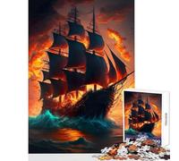 1000 Piece Jigsaw Puzzles for Adults Jigsaw Pirates of The Ocean Toy Wall Decor Birthday Gift Hands-on Game Enhance Love between Couples Size 38x26cm