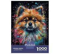 1000 Piece Jigsaw Puzzles for Adults Jigsaw Pomeranian Painting Puzzles for Adults Relax Games Birthday Present Christmas Birthday Gifts 70x50cm/1000pcs