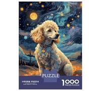 1000 Piece Jigsaw Puzzles for Adults Jigsaw Poodle Night Sky Adult Jigsaw Puzzle Toy Wall Decor A Work of Art Fun Activities at Home 38x26cm/1000pcs