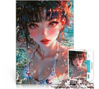 1000 Piece Jigsaw Puzzles for Adults Jigsaw Pretty Cutie in Pool Analysis and logic Fun at Home Activities, Birthday Present,Travel Gifts, 50x70cm