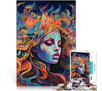 1000 Piece Jigsaw Puzzles for Adults Jigsaw Psychedelic Art Familienaktivität Geeignet für die Schreibtischdekoration52x38cm