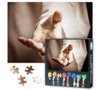 1000 Piece Jigsaw Puzzles for Adults Jigsaw Puzzle Game Christian Wall Decor Painting Hand of God Pictures Jesus Christ Divine Connection Sacred Art Spiritual Guidance Meditation 27.5x19.7 Inch