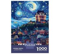 1000 Piece Jigsaw Puzzles for Adults Jigsaw Quebec City Canada Travel Puzzles for Adults Fun Games Wall Art Fun at Home Activities, 38x26cm/1000pcs