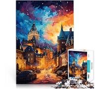 1000 Piece Jigsaw Puzzles for Adults Jigsaw Quebec City Game Toys 26x38cm Enhance love between couples Suitable for and teenager 14 and up
