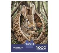 1000 Piece Jigsaw Puzzles for Adults Jigsaw Rabbit in A Walnut Shell Adult Puzzles Toy Wall Decor Presents for Women Christmas Birthday Gifts 52x38cm/1000pcs