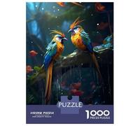 1000 Piece Jigsaw Puzzles for Adults Jigsaw Rainy Birds of Paradise Puzzles for Adults Toy Wall Decor Perfect Decoration Challenging Game Gifts 38x26cm/1000pcs