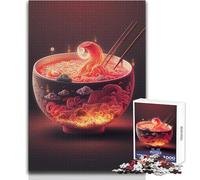 1000 Piece Jigsaw Puzzles for Adults Jigsaw Ramen Japan Food Ideal for Quiet Relaxing Moments Clean Uniform Cut Leisure Toy Size 38x52cm