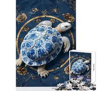 1000 Piece Jigsaw Puzzles for Adults Jigsaw Reborn Porcelain Tortoise Hands-on Game Pattern Assembly Anti-Stress Toys Suitable for Desktop Decoration (26X38cm)