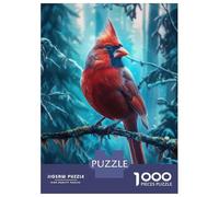 1000 Piece Jigsaw Puzzles for Adults Jigsaw Red Cardinal Bird Jigsaw for Adults Relax Games Improve Memory Challenging Game Gifts 70x50cm/1000pcs