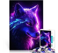 1000 Piece Jigsaw Puzzles for Adults Jigsaw retro white wolf Denkspiel mit vollständig ineinander greifenden, zufällig geformten Teilen38x26cm