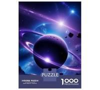 1000 Piece Jigsaw Puzzles for Adults Jigsaw Rings Saturn Planet Puzzles for Adults Brain Teaser Game Enhance Memory Fun Activities at Home 38x26cm/1000pcs