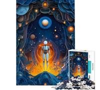 1000 Piece Jigsaw Puzzles for Adults Jigsaw Robot Exploring Surreal World Teenager Puzzles Brain Teaser Game A Work of Art Challenging Game Gifts (Size 50x75cm)