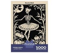 1000 Piece Jigsaw Puzzles for Adults Jigsaw Rockabilly Festival Skeleton Ballerina Poster Jigsaws for Adults Toy Wall Decor Staycation Kill Time Unique Birthday And Xmas Gifts 70x50cm/1000pcs