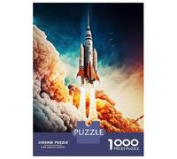 1000 Piece Jigsaw Puzzles for Adults Jigsaw Rocket Launch Future Adult Jigsaw Puzzle Hands-on Game Perfect Decoration Challenging Game Gifts 52x38cm/1000pcs