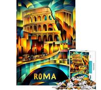 1000 Piece Jigsaw Puzzles for Adults Jigsaw Rome Cubist Heritage Teenager Puzzles Brain Teaser Game A Work of Art Challenging Game Gifts (Size 38x52cm)