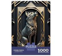 1000 Piece Jigsaw Puzzles for Adults Jigsaw Royal Wolf Art Deco Puzzles for Adults Brain Teaser Game Enhance Memory Fun Activities at Home 70x50cm/1000pcs