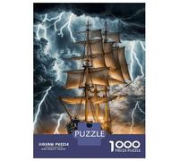 1000 Piece Jigsaw Puzzles for Adults Jigsaw Sailing Through Storm Puzzles for Adults Anti-Stress Toys But Fun And Humorous Challenging Game Gifts 38x26cm/1000pcs