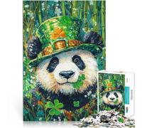 1000 Piece Jigsaw Puzzles for Adults Jigsaw Saint Patrick's Day Panda learning educational 50x75cm Parent-child interaction for ages 14+