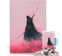 1000 Piece Jigsaw Puzzles for Adults Jigsaw Samurai in Pink Field Mustermontage Die Liebe zwischen Paaren stärken52x38cm