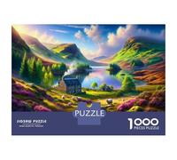 1000 Piece Jigsaw Puzzles for Adults Jigsaw Scenic Scottish Highlands Landscape Puzzle for Adults Hands-on Game Analysis And Logic Challenging Game Gifts 70x50cm/1000pcs