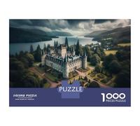 1000 Piece Jigsaw Puzzles for Adults Jigsaw Scottish Castle with Gardens Puzzles for Adults Anti-Stress Toys Presents for Women Fun Activities at Home 52x38cm/1000pcs
