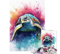 1000 Piece Jigsaw Puzzles for Adults Jigsaw Sea Turtle Tortoise Practical Game Toy Intellectual Game Art Work Gifts Birthday Present (Size 38x52cm)