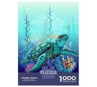 1000 Piece Jigsaw Puzzles for Adults Jigsaw Sea Turtle Watercolor Jigsaw for Adults Relax Games Improve Memory Challenging Game Gifts 70x50cm/1000pcs