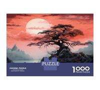 1000 Piece Jigsaw Puzzles for Adults Jigsaw Serene Sunset Landscape with Tree Puzzles for Adults Anti-Stress Toys Presents for Women Fun Activities at Home 38x26cm/1000pcs