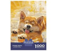 1000 Piece Jigsaw Puzzles for Adults Jigsaw Shiba Adorable Water Fun Puzzles for Adults Brain Teaser Game Enhance Memory Fun Activities at Home 70x50cm/1000pcs