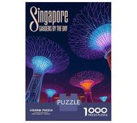 1000 Piece Jigsaw Puzzles for Adults Jigsaw Singapore Gardens by The Bay Illustration Adult Puzzles Toy Wall Decor Presents for Women Christmas Birthday Gifts 70x50cm/1000pcs