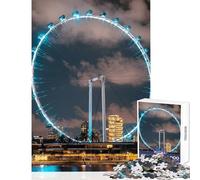 1000 Piece Jigsaw Puzzles for Adults Jigsaw SIngapore Hands-on Game Family Activities Educational Toy Help The Brain Exercise (75X50CM)