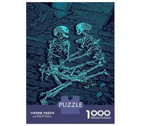 1000 Piece Jigsaw Puzzles for Adults Jigsaw Skull Skeleton Puzzles for Adults Anti-Stress Toys Presents for Women Fun Activities at Home 38x26cm/1000pcs