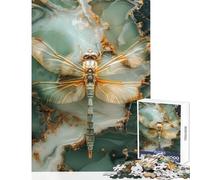 1000 Piece Jigsaw Puzzles for Adults Jigsaw Smaragd Dragon Fly Toy Wall Decor Birthday Gift Hands-on Game Enhance Love between Couples Size 50x75cm