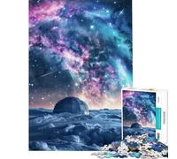 1000 Piece Jigsaw Puzzles for Adults Jigsaw Snowy Dome Under Stars 1000 Piece Jigsaws Toy Wall Decor Precision Cutting Deal As Gifts for The Whole Family (38x26cm)