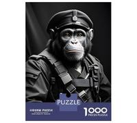 1000 Piece Jigsaw Puzzles for Adults Jigsaw Soldier Chimpanzee Bnw Adult Jigsaw Puzzle Toy Wall Decor A Work of Art Fun Activities at Home 52x38cm/1000pcs