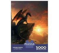1000 Piece Jigsaw Puzzles for Adults Jigsaw Space Dragon On A Cliff Puzzles for Adults Brain Teaser Game Enhance Memory Fun Activities at Home 52x38cm/1000pcs