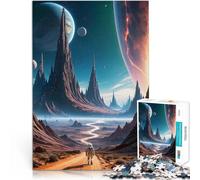 1000 Piece Jigsaw Puzzles for Adults Jigsaw Space Exploration Path Spielspielzeug Einzigartige Wohndekoration und Geschenke38x26cm