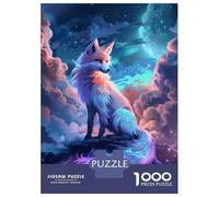 1000 Piece Jigsaw Puzzles for Adults Jigsaw Space Fox Animal Puzzles for Adults Brain Teaser Game Enhance Memory Fun Activities at Home 38x26cm/1000pcs