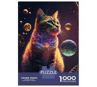 1000 Piece Jigsaw Puzzles for Adults Jigsaw Space Kitty Cat Adult Puzzles Family Games Precision Cutting Unique Birthday And Xmas Gifts 70x50cm/1000pcs