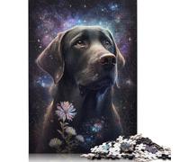 1000 Piece Jigsaw Puzzles for Adults Jigsaw Space Labrador Puzzle for Adults Wooden Puzzles Toy Wall Decor (Size 75x50cm)