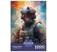 1000 Piece Jigsaw Puzzles for Adults Jigsaw Special Force Soldier Pain Puzzles for Adults Toy Wall Decor Perfect Decoration Challenging Game Gifts 70x50cm/1000pcs