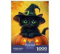 1000 Piece Jigsaw Puzzles for Adults Jigsaw Spooky Pumpkin Cat -5 Puzzle for Adults Anti-Stress Toys For Family Fun Fun Activities at Home 52x38cm/1000pcs