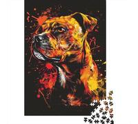 1000 Piece Jigsaw Puzzles for Adults Jigsaw Staffordshire Bull Terrier Dog Square Puzzle for Adults for Adults And Kids Wooden Puzzles Educational PuzzleFamilyGame Size : 75x50 cm