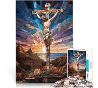 1000 Piece Jigsaw Puzzles for Adults Jigsaw stain glass Jesus Hands-on-Spiel Verbessern Sie das Gedächtnis75x50cm