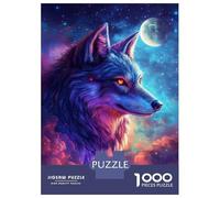 1000 Piece Jigsaw Puzzles for Adults Jigsaw Starry Wolf Glow -2 Adult Jigsaw Puzzle Hands-on Game Perfect Decoration Challenging Game Gifts 70x50cm/1000pcs