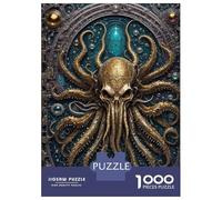 1000 Piece Jigsaw Puzzles for Adults Jigsaw Steampunk Golden Kraken Jigsaws for Adults Toy Wall Decor Staycation Kill Time Unique Birthday And Xmas Gifts 70x50cm/1000pcs