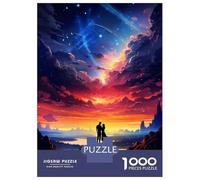 1000 Piece Jigsaw Puzzles for Adults Jigsaw Stellar Love Sunset Puzzles for Adults Brain Teaser Game Enhance Memory Fun Activities at Home 70x50cm/1000pcs