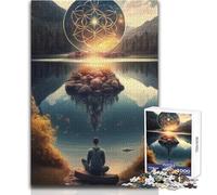 1000 Piece Jigsaw Puzzles for Adults Jigsaw Stillness by The Lake Challenging Game Toys Difficult Challenge Gifts Ideas Size 50x75cm